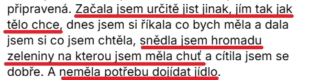 Zpráva od klientky po 2. RTT sezení